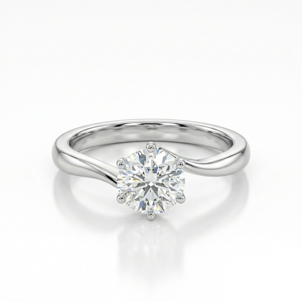 【オーダーメイド相談窓口】 婚約指輪 0.3ct S字 ウェーブ 曲線美 製作・見積り依頼チケット セミオー..