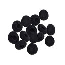 イヤホン 交換用イヤーパッド 15mm~20mm イヤークッション 高弾性 柔らかい 耐久性 スポンジ製 イヤーパッド イヤホン用 ほとんどの平らな円形および楕円形のヘッドフォンにフィット ブラ