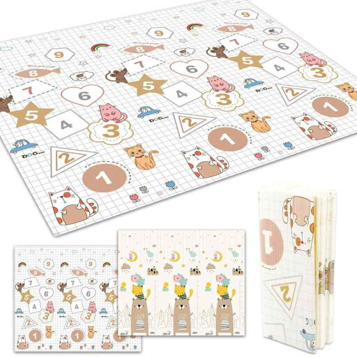 ベビーマット 198x178x極厚2cm【日本メーカー製安全検査済 保育士監修】fungoo® ベビープレイマット 赤ちゃん 折りたたみ 防音 防水 安全素材 遊べる 両面使用可 滑り止め ベビーマット 198x178x極厚2cm【日本メーカー製安全検査済 保育士監修】fungoo® ベビープレイマット 赤ちゃん 折りたたみ 防音 防水 安全素材 遊べる 両面使用可 滑り止め
