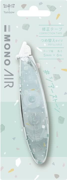 トンボ 鉛筆 [] 修正テープ モノエアー ペンタイプ シアーストーン柄 5mm×6m CT-PAX5C (ミストグリーン)