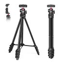 Ulanzi TT51 三脚 スマホ 三脚 カメラ 360度ボール雲台 5段階伸縮 アルミ製 スマホホルダー付き コールドシュー付き 耐荷重1.3KG トラベル三脚 コンパクト 軽量 安定 iPhone Android/カメラなどに対応