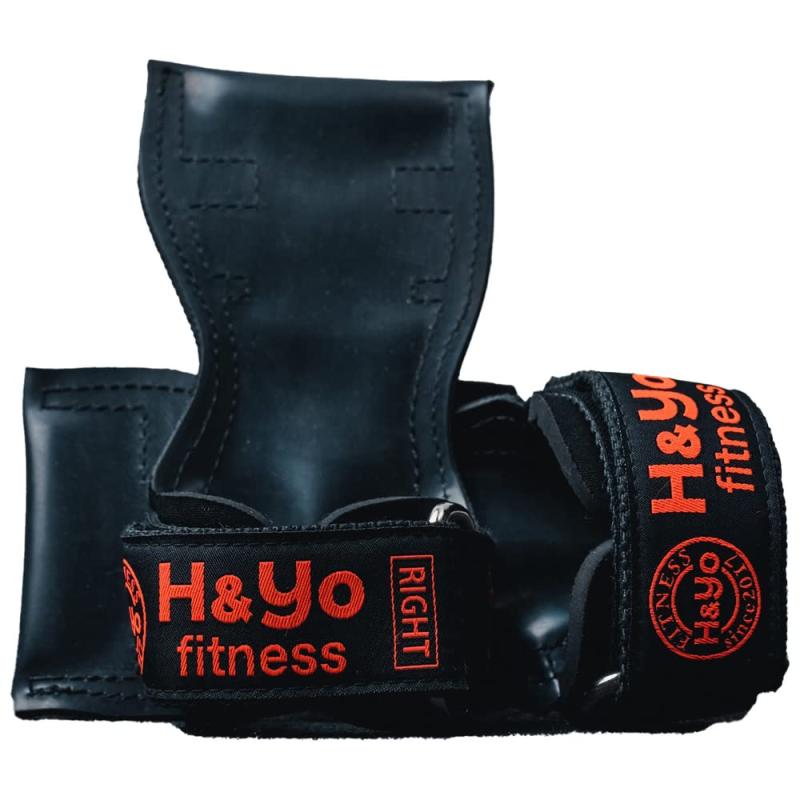 H&Yo 【ボディメイク専門店が開発】パワーグリップ 手首サポーター リストストラップ ウエイトトレーニング用 手首固定 高弾力性素材 筋トレ用 手首固定サポーター リフティングストラ