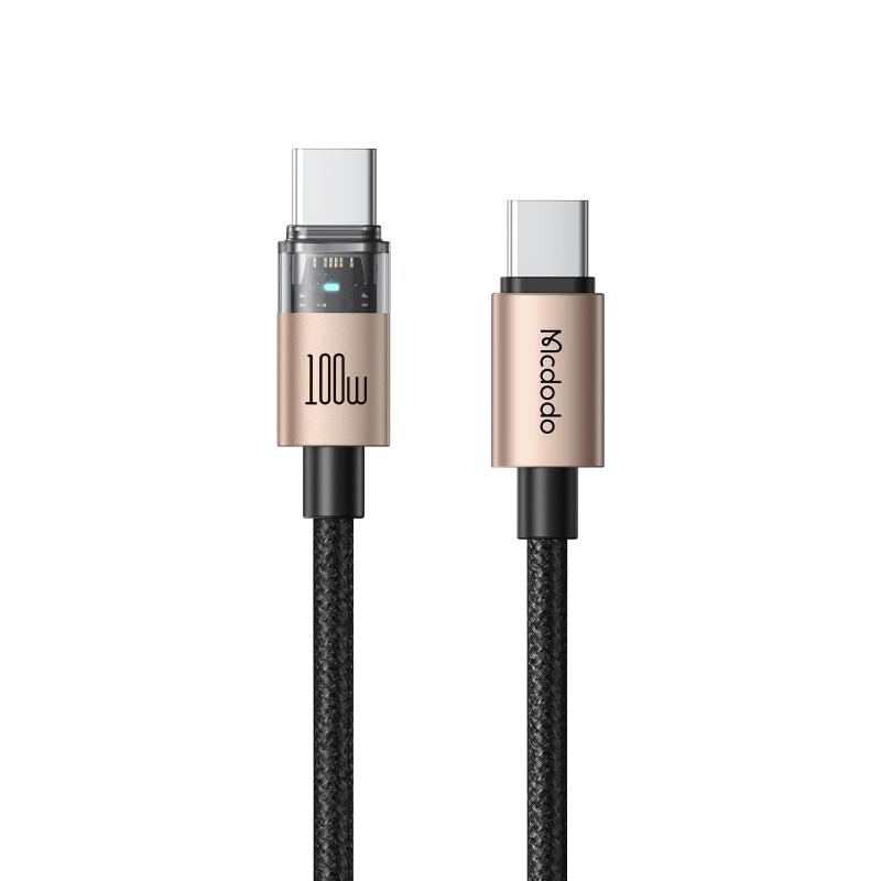 Mcdodo USB-C to USB-Cケーブル 100W急速充電 透明感のあるデザイン