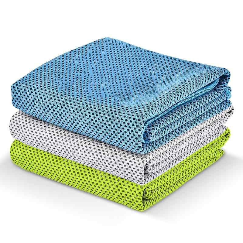 Egoelife 冷感タオル、瞬間冷却、吸水速乾、UVカット機能付き、スポーツ・アウトドア用、熱中症対策