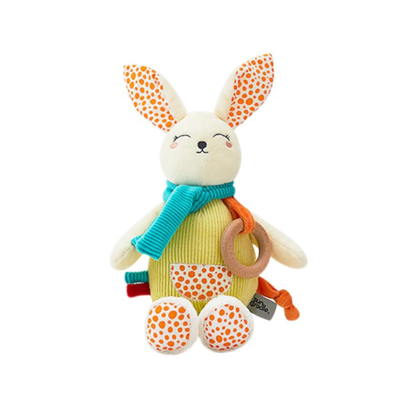 Shinse ぬいぐるみ 動物 がらがら 赤ちゃん おもちゃ ラトル 可愛い 布のおもちゃ 3ヶ月から オーガニックコットン 人気 出産祝い 知育玩具 新生児 子供 ベビー 0 1 2 3歳 乳幼児 女の子 男の子