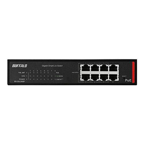 バッファロー BS-GSL2008P 法人向け Giga対応 PoE Layer2 スマートLiteスイッチ 8ポート バッファロー BS-GSL2008P 法人向け Giga対応 PoE Layer2 スマートLiteスイッチ 8ポート