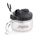 SAGUDエアブラシ クリーニング ポット ガラス ボトル クリーナー キット エアブラシ ホルダー ステーション付き(3)