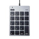 サンワサプライ USB2.0ハブ付テンキー NT-M18CUHSV シルバー