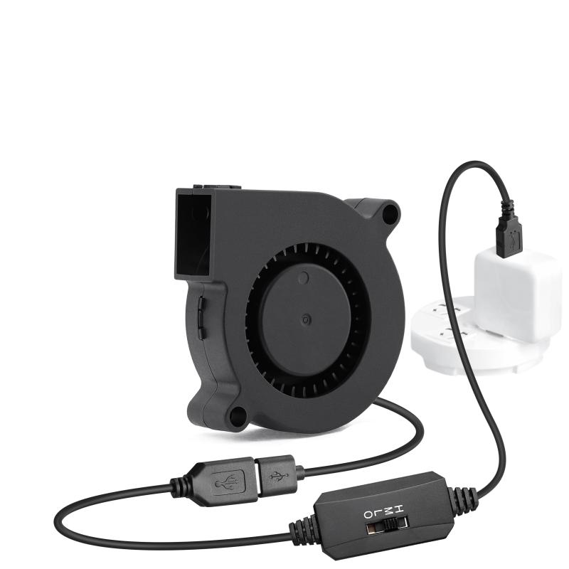 GDSTIME 50mm 60mm 75m 97mm 120mm 5V DC USB 冷却ファン 排気ファン ミニ送風機 卓上扇風機 DIY FAN 多用途扇風機 風量調整可 3段階風量調節