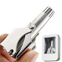 鼻毛カッター 手動 メンズ レディース 12枚立体ブレード 鼻孔保護 水洗い可能 軽量 持ち運び便利 収納ボックス&クリーニングブラシ付