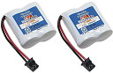 NinoLite CP-BT19 ホーム保安灯用電池 2個セット、 大容量の600mAh Panasonic WH9905 WH9905P WH9902 WH9902P 2N-350AA Toshiba 17274002 等対応充電式バッテリー blue(2)