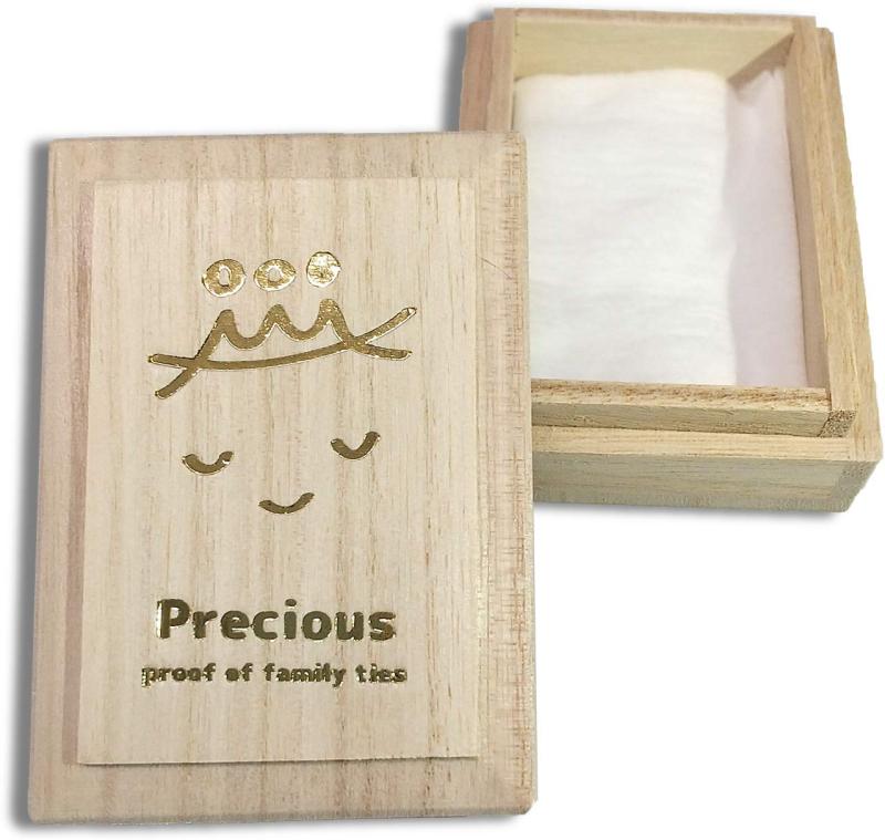 へその緒入れケース 桐箱角型 家族の絆 幸せを願う