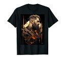 Gay Muscular Hunk LGBTQ プライド ひげを生やした クマの男 抽象芸術 Tシャツ