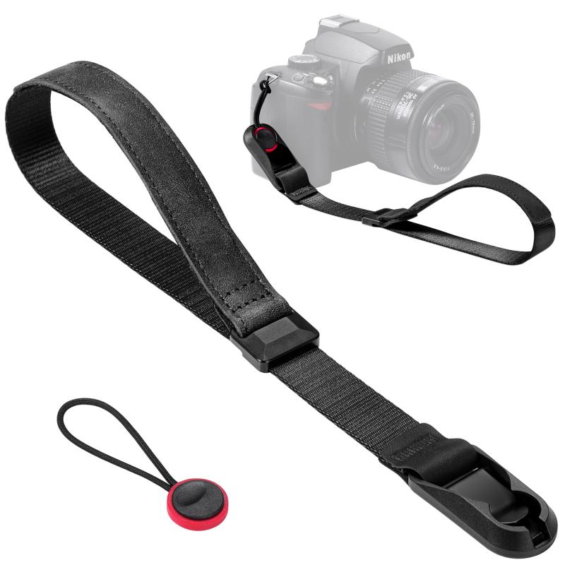 [Yullmu] 新型3層構造 リストストラップ カメラ ハンドストラップ カメラストラップ アンカー設計 三角リング付き 一眼レフ用
