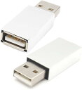 オーディオファン USBデータブロッカー データ通しま線 データ線カット USBセキュリティ 充電専用ケーブルに変換 5V 2A対応 シルバー 2点セット(2)