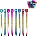 Maydahui おしゃれ バラ フラワー キラキラ カラフル 油性 ボールペン 12本セット 0.5mm 黒インク かわいい 文房具 筆記用 ギフト プレゼント 誕生日 子供 学生 オフィス(3)