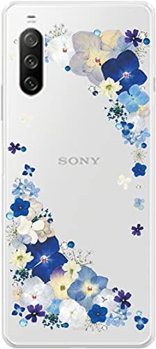 Xperia 10 3 ケース エクスペリア10 マークスリー カバー SO-52B SOG04 らふら ビビッドブルーフラワー Xperia 10 3 ケース エクスペリア10 マークスリー カバー SO-52B SOG04 らふら ビビッドブルーフラワー
