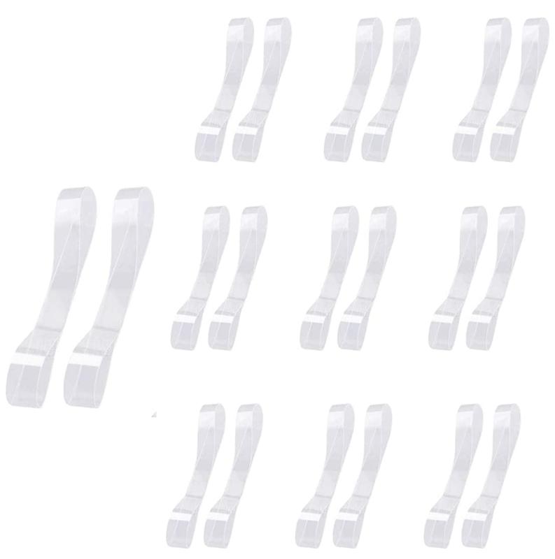 [JUTOSU] 10ペア/ 20個 透明 見えない シュ ーズストラップ ハイヒール ダンスシューズ シューズベルト..