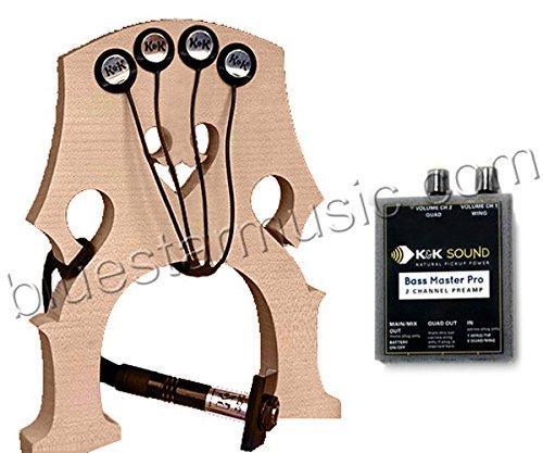 K &amp; K Sound (ケー アンド ケー サウンド) Bass Master Pro アップライトベース 用 ピックアップ システムアップライトベース用ピックアップとプリアンプのセットブリッジに装着するようにデザインされたピックアップ