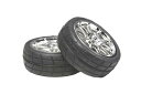 タミヤ(TAMIYA) OPパーツ OP.956 メッキ10本スポークホイール 接着済みラジアルタイヤ2本 (24mm・0) 53956