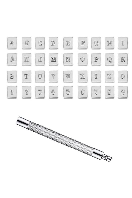 YFFSFDC 刻印セット レザークラフト 交換式刻印 36個セット 革用刻印セット DIY 手作り レザークラフト..