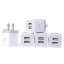 Viviber USB 充電器【5個セット】 コンセント USB アダプタ 急速充電器 PSE認証/2USBポート/小型 AC スマートフォン 電源アダプター ...