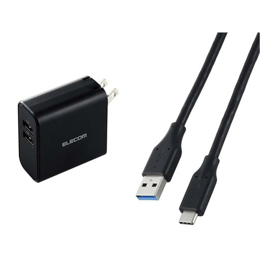 エレコム USB コンセント 充電器 合計24W USB-A×2 【 iPhone (iPhone13シリーズ対応) / Android/タブレット 対応 】 エレコム USB コンセント 充電器 合計24W USB-A×2 【 iPhone (iPhone13シリーズ対応) / Android/タブレット 対応 】