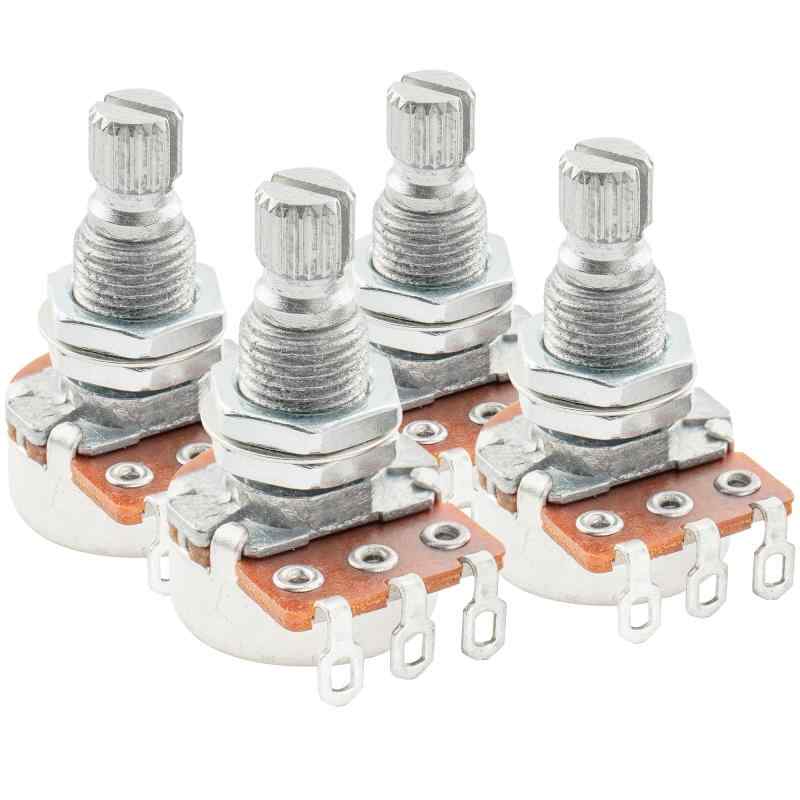 Alpha ミリ規格ミニサイズ ギターポットカーブ スプリットシャフトコントロールポット エレキギター/ベース用（4個入り）