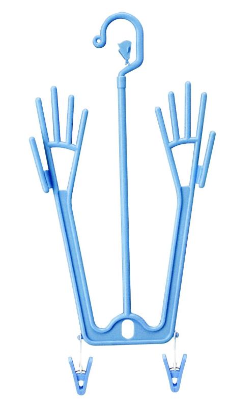 サワフジ 物干し 手袋ハンガー ライトブルー 日本製 ピンチ付 ゴム手袋 炊事用 革 作業用 洗車 園芸 野..