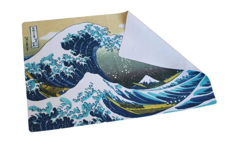 クリーニングクロス 2枚セット拭き超極細繊維 30×20cm 浮世絵 富嶽三十六景 葛飾北斎 神奈川沖浪裏 Japan UKIYO-E