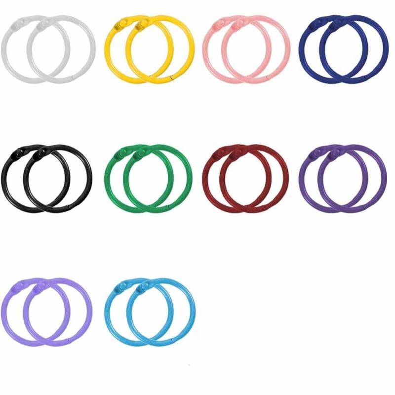 カードリング ルーズリーフクランプリング アイデアdiyアクセサリーキーホルダー金属閉口リング30 mmチ..