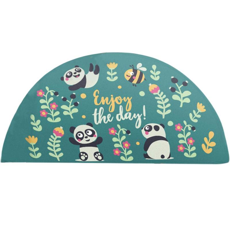 YUYAKESHI玄関マット カーペット ドアマット 室内用 泥落とし 滑り止め 半円 キッチン バスルーム 吸水..