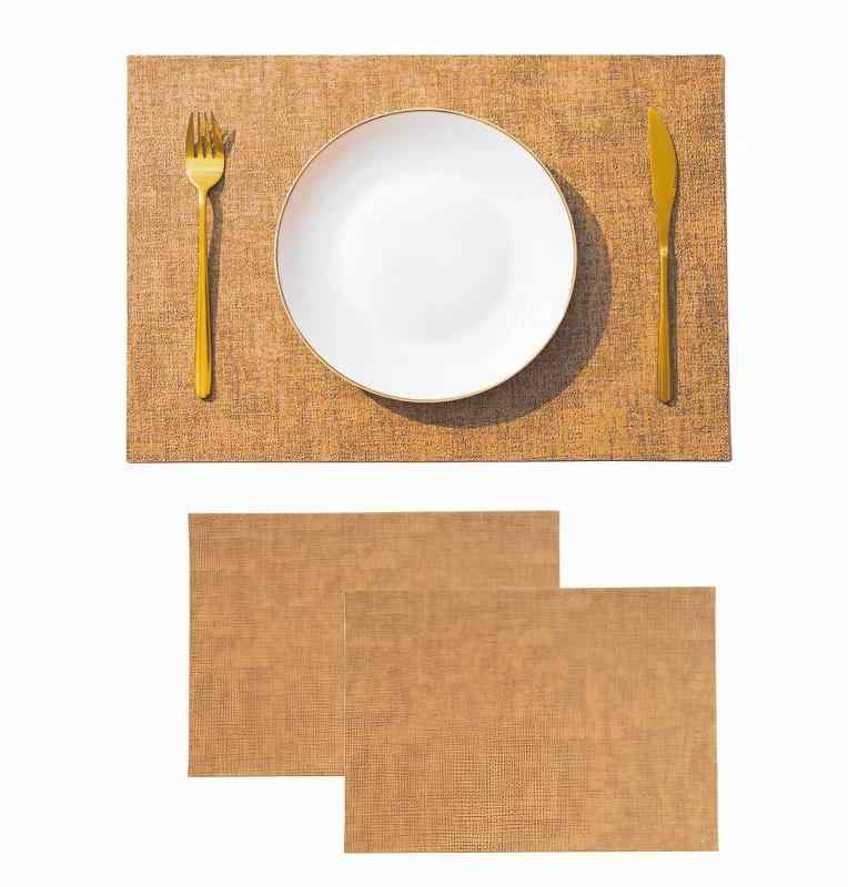 Leeflala おしゃれで便利なランチョンマット 2枚セット 映える北欧風デザイン 両面使用 丸洗い 防水 耐油 防熱 汚れに強い 安心安全 PUレザー