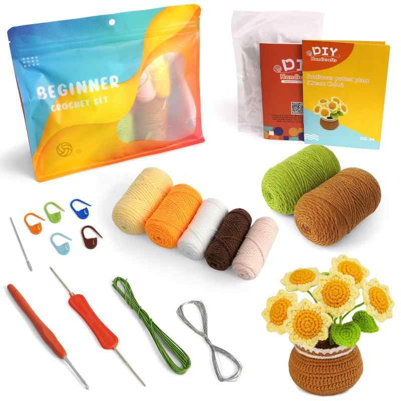 かぎ針編みセット 毛糸 あみぐるみ 鉢植え 手作りキット
