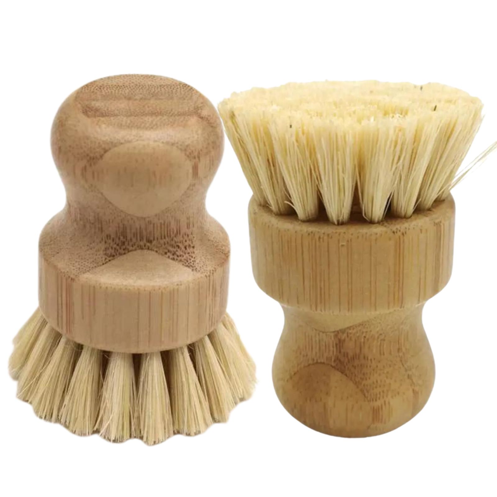 geneX キッチン たわし ブラシ フライパン 鍋 テフロン加工対応 天然素材由来 ブラシ2個セット キッチンブラシ サイザルブラシ