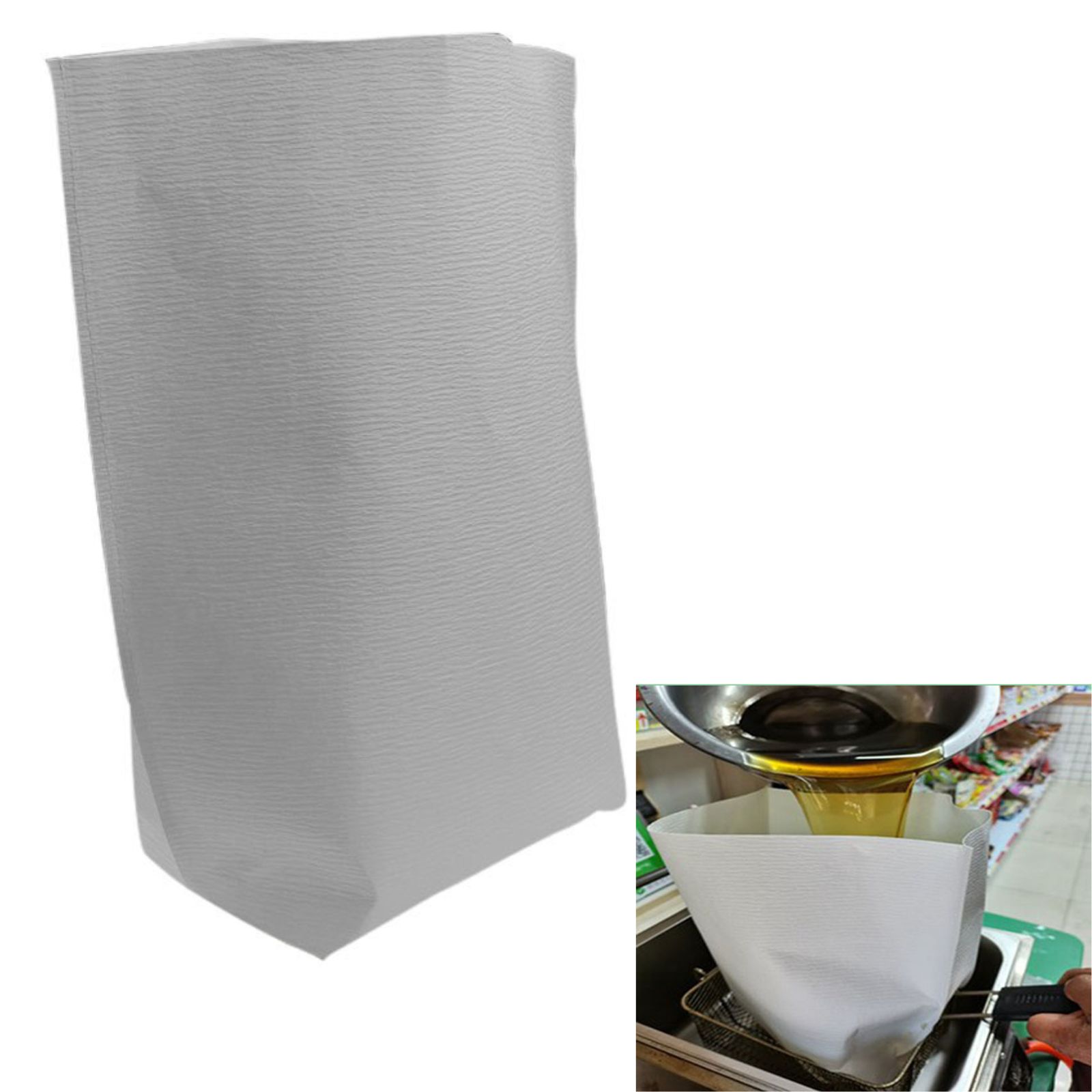 geneX 業務用油こし紙濾紙 大袋 油こし紙【サイズ34.5cm x 34.5cm】 10/20 枚 油の温度は150℃から200℃ 油こし フィルター ろ紙 油処理 廃油処理 油こし紙