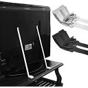 geneX テレビ 転倒防止ベルト 耐震ベルト 【 穴あけ不要 】 転倒防止ベルト パソコン 液晶テレビ保護用品 テレビ 家具転倒防止 地震対策 防災グッズ クランプ式 壁固定対応 落下防止