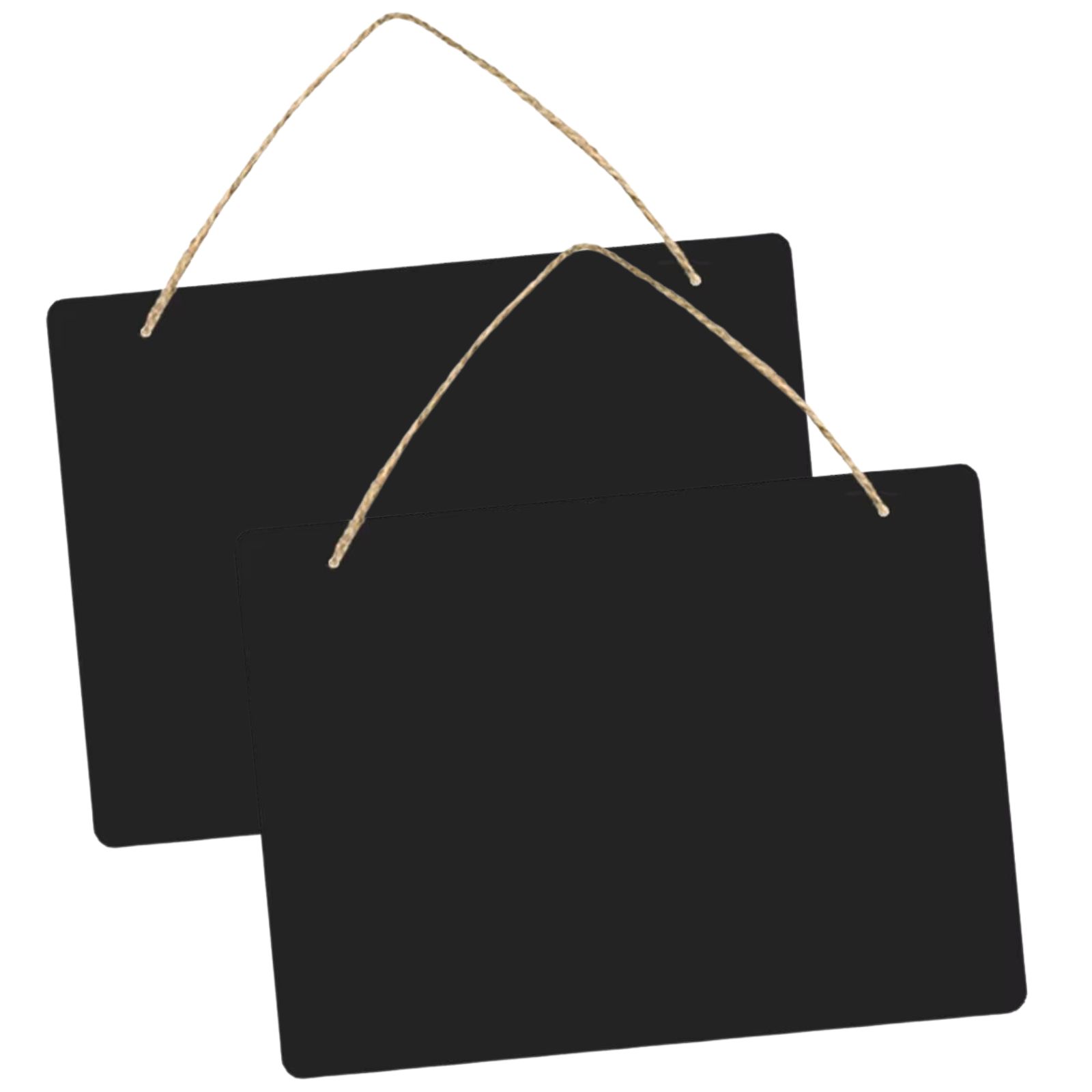 樂天商城 - geneX 黒板 ブラックボード 2枚セット 両面使用可 23cm×17cm 麻ひも 付属で 吊り下げ可能 看板 掲示板 メニューボード 等に