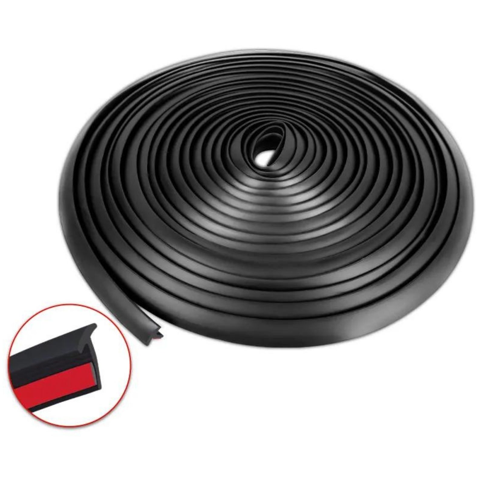 樂天商城 - geneX エアロ モール T字型 汎用 隙間 埋め 両面テープ ドア エッジ ガード スポイラー フェンダー PVC 5m 10*8mm