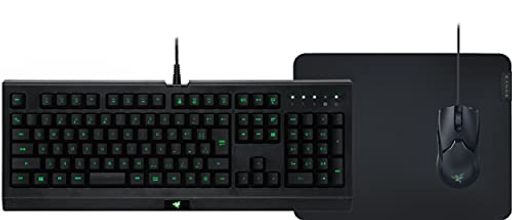 RAZER 3点セット スペシャルパッケージ LEVEL UP BUNDLE マウス キーボード マウスパッドセット 小型 軽量61G 8500DPI 6ボタン メンブレン 静音 バックライトキー CHROMA 防滴設計 JP 日本語配列