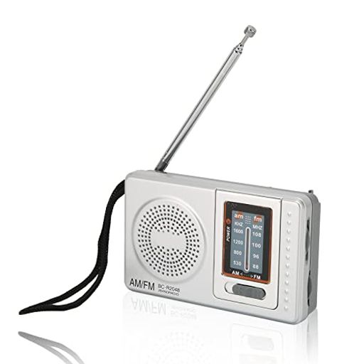ポケットAMFMラジオ、電池式ポータブルトランジスタラジオ、単三電池2本で駆動、大型スピーカー内蔵、高齢者向けギフト