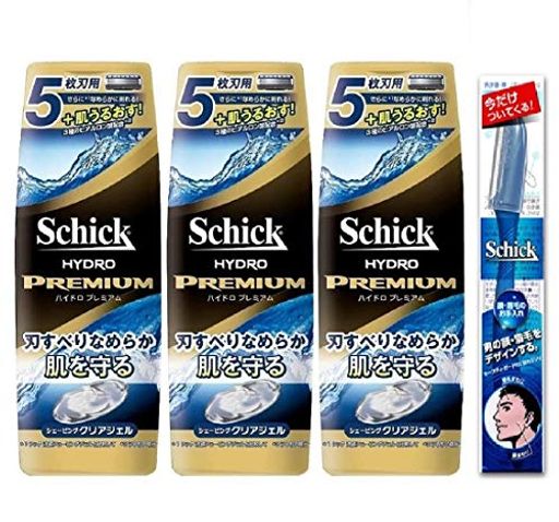 SCHICK(シック) プレミアム シェービングジェル カミソリ 髭剃り ひげそり シェービング かみそり セット 200グラム (X 3)