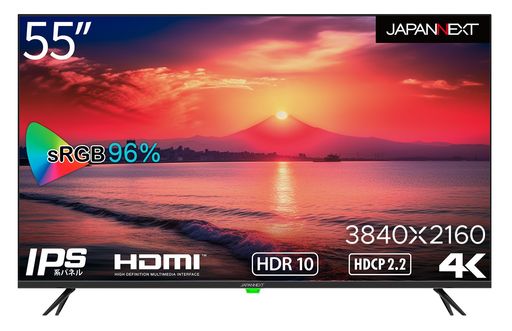 JAPANNEXT 55C` ^4K(3840X2160)tfBXvC JN-IPS5502TUHDR HDRΉ HDMI USBĐΉ TCl[W