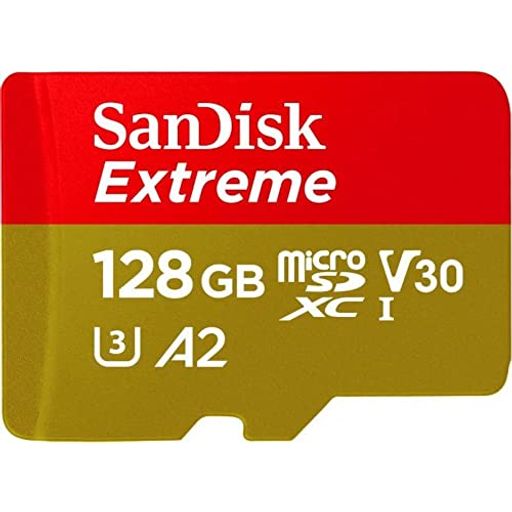 TfBXN MICROSD 128GB UHS-I U3 V30 ő90MB/S FULL HD & 4K SANDISK EXTREME SDSQXAA-128G-GN6MN COpbP[W