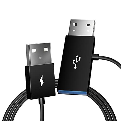 オットキャストOTTOCAST 製品用USB電源補助ケーブル U2-AIR U2-PLUS U2-GT(JP) U2-X等にご利用可能 USB 2.0タイプAメスTOデュアルUSBオス充電延長ケーブル