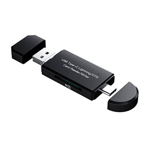 MICROSD SDカードリーダー(4IN1)LIGHTNING PC USB-C MICRO USB 変換 SD TFフラッシュカードアダプターカメラ マイクロSD写真データ転送保存 TYPE-C マイクロUSBライトニングバックアップハブタイプC