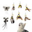 SONGWAY 猫 おもちゃ 猫じゃらし 羽根 ねこ玩具 昆虫 蝶々 大飛ぶ虫 8個交換用