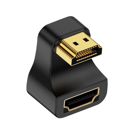 POYICCOT 8K HDMI変換アダプタ HDMI U字型アダプタ、下向きHDMI延長アダプタ、180度角度変更 HDMI オスTOメスアダプタ、 48GBPS HDMI 2..