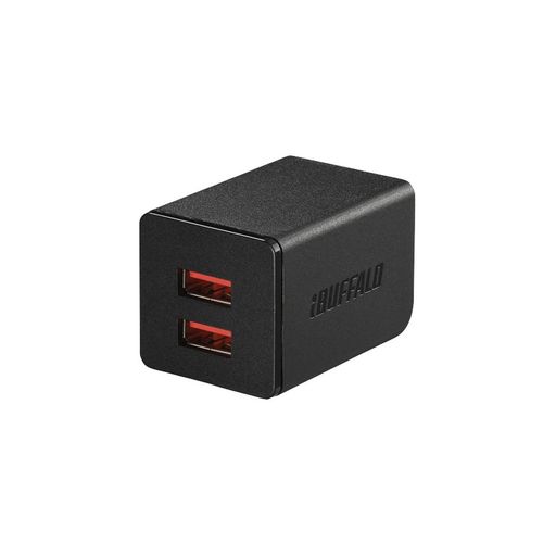 バッファロー BUFFALO USB充電器 2.4A急速 USB×2 オートパワーセレクト搭載 ブラック BSMPA2402P2BK (対応機種)IPHONE7IPHONE7PLUSNINTENDO CLASSIC MINI