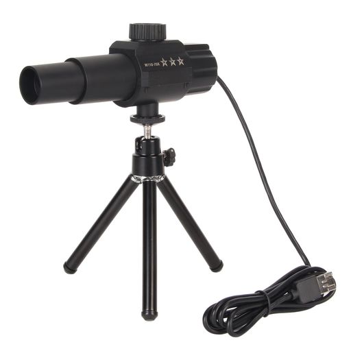 W110 USB デジタル望遠鏡 三脚付き 70X ズーム調整可能 子供初心者向け 2MP 望遠鏡 コンピューターリモート録画ビデオ用 キャリングバッグ付き